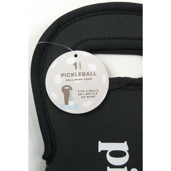 Pickleball Custom Made Neoprene Water Bottle or Wine tote Carrier Gray - Picture 4 of 4